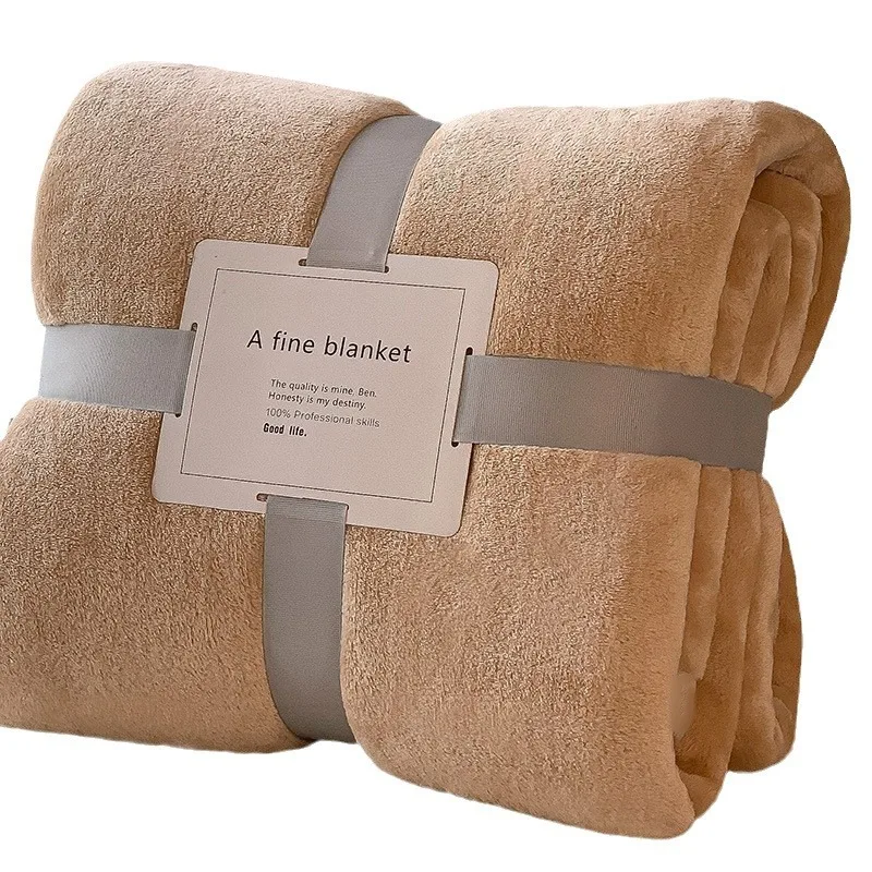 

Ultra-Soft Thickened Flannel Fleece Blanket Plush All-Season Cozy Throw for Nap/Bed/Sofa Warm Coral Fleece AC Comfort Home Offic