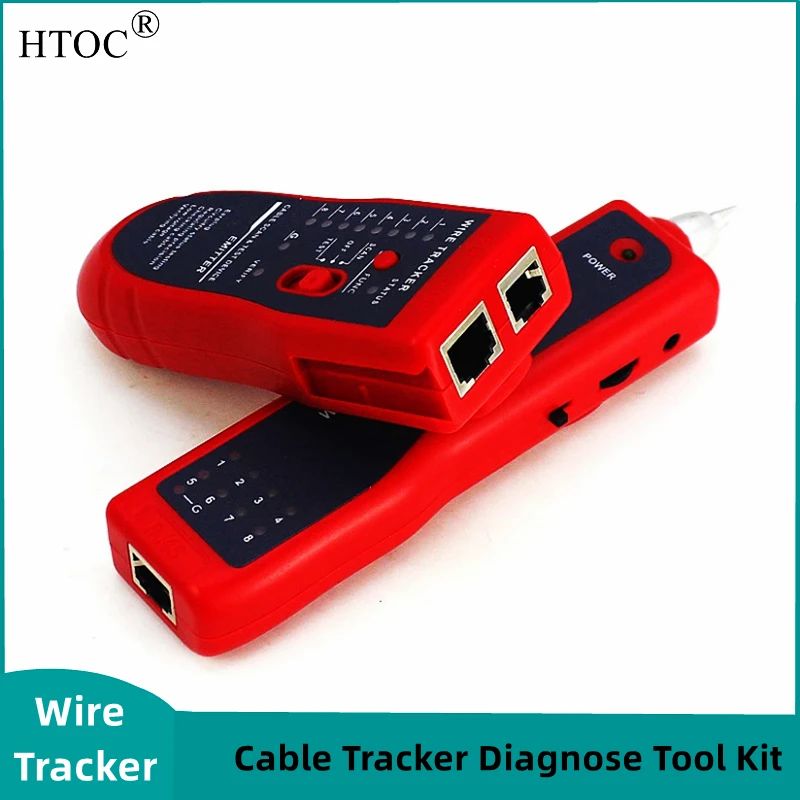 Htoc Kabel Tracker Netwerk Kabel Tester RJ45 RJ11 Line Finder Draad Tracker Diagnose Tone Tool Kit Met Hoofdtelefoon