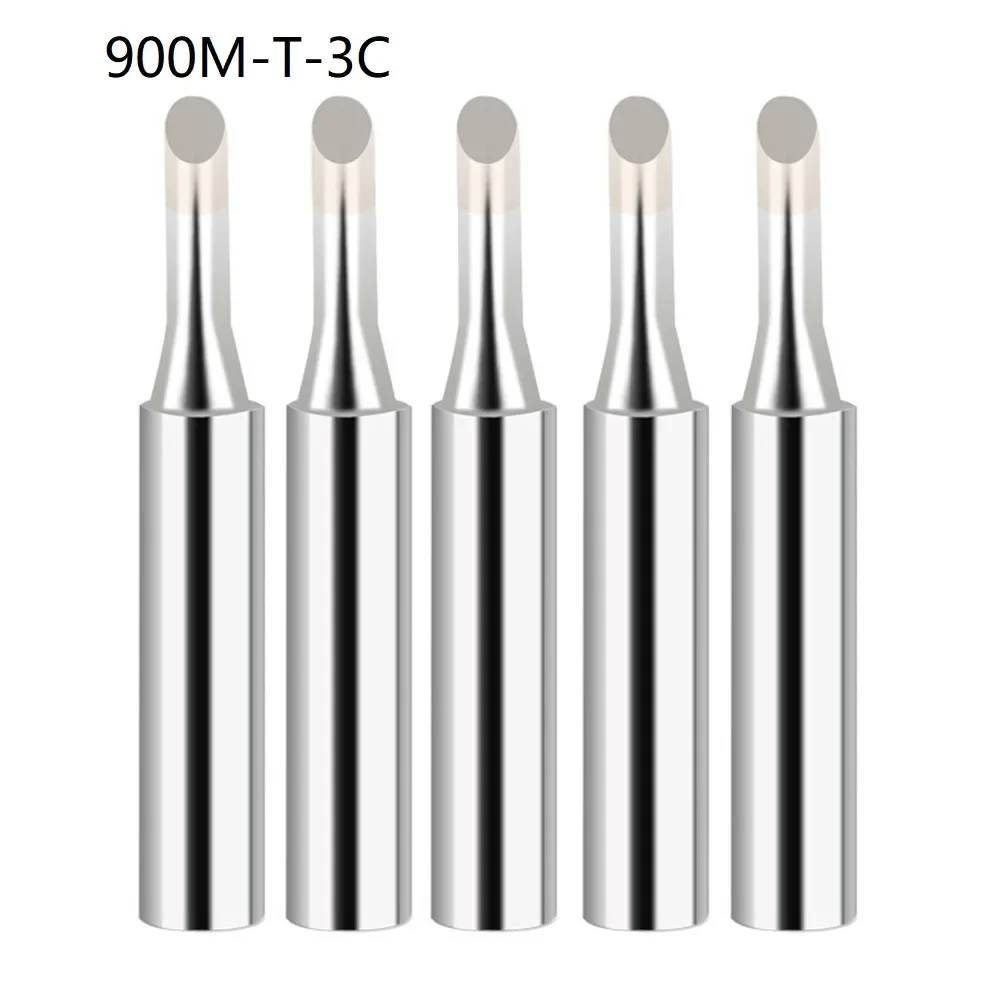 5Pcs 900M-T Copper-iron alloy Soldering Iron Tips IS/I/B/K/SK-2.4D/3.2D/1C/2C/3C/4C Lead-Free Welding Tips Head Solder Tools