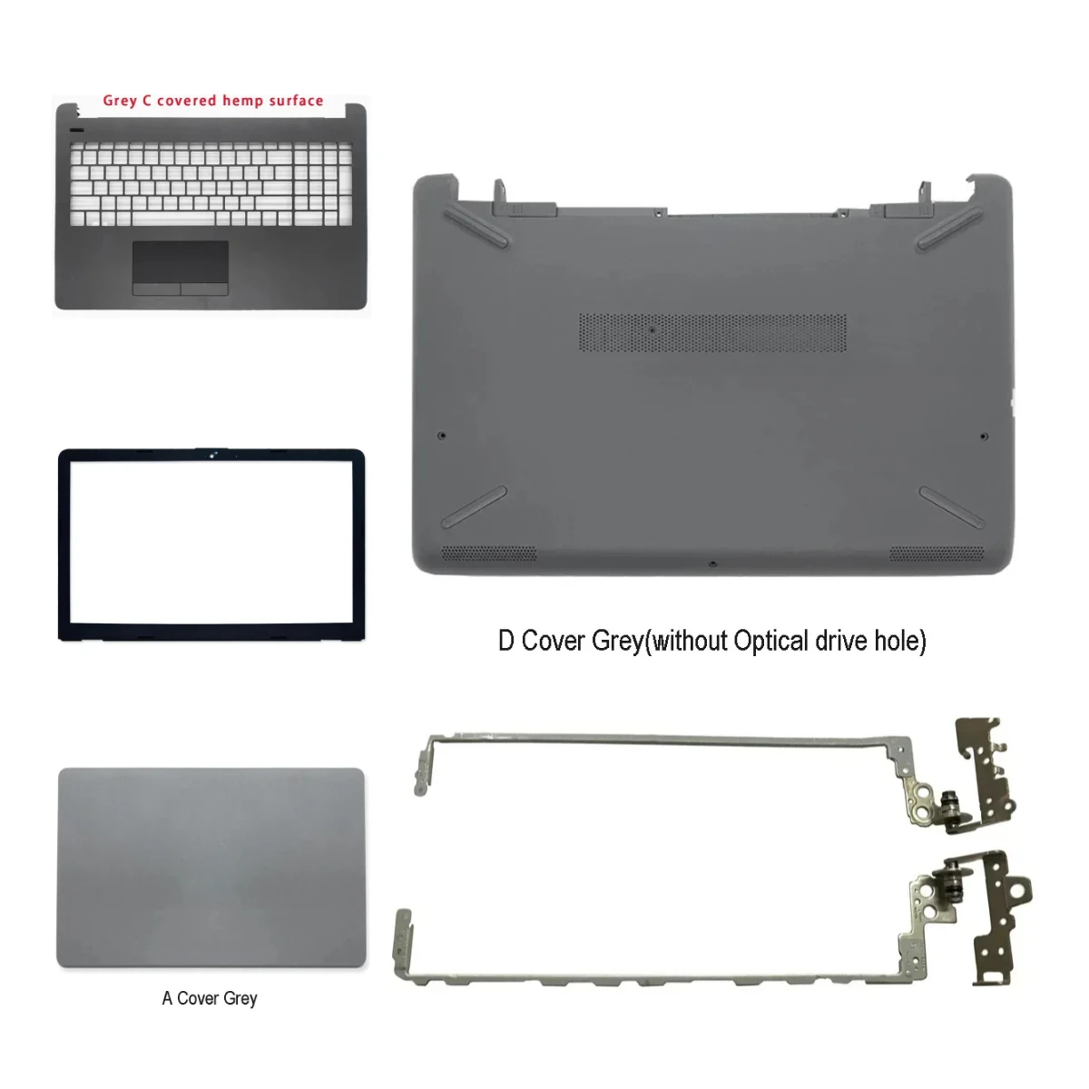 for 15-bs 15-bw TPN-C129 15t-br bs 15z-bw 250 g6 255 g6 laptop screen top cover screen frame, palm rest bottom shell ABCD Cover