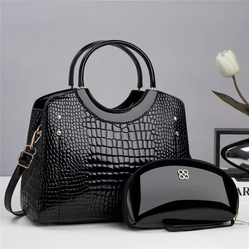 2pcs Female Bag set Womens Purses and Handbags Large Capacity Crossbody Shoulder Bags Fashion Versatile Tote Bag Shopping Bag