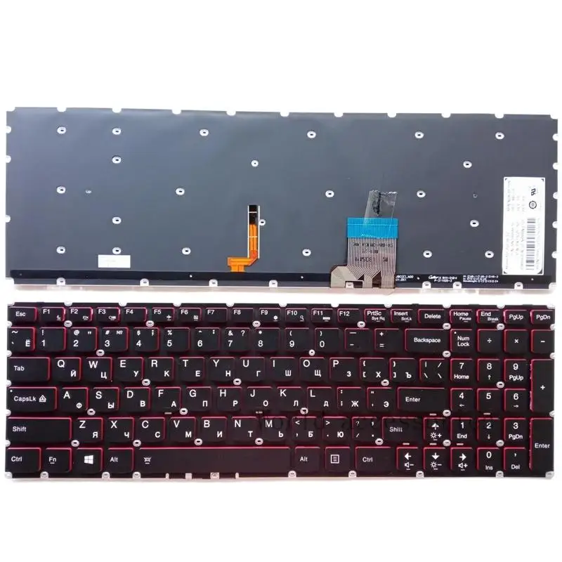 WYORESY RU/KR/US Bahasa Inggris Laptop Backlit Keyboard untuk Lenovo IdeaPad Y50 Y50-70 Y50-70AS Y50-80 U530 U530P-IFI