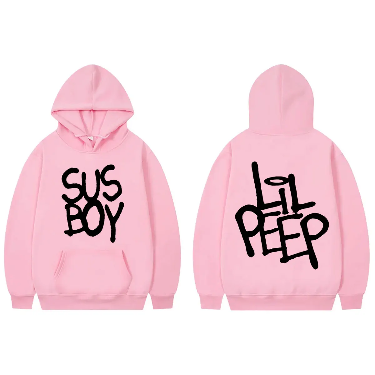 

Rapper Lil Peep Sus Boy Pink Hoodies Harajuku Hip Hop Clothing Pullovers Fashion Casual Long Sleeve Hooded Sweatshirts Unisex