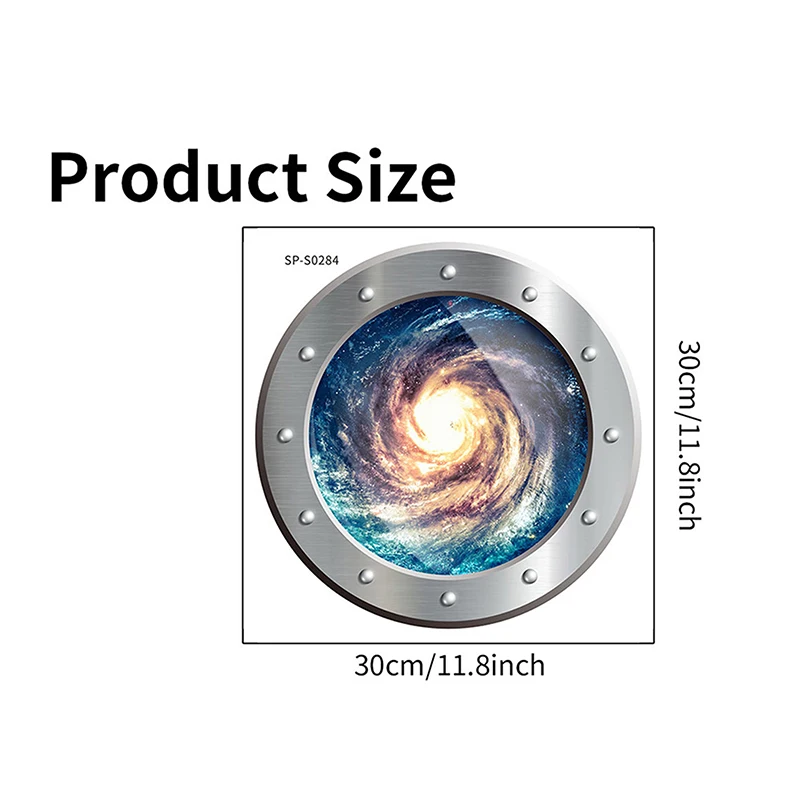 Universe Outer Space Toilet Stickers Window Wall Stickers Refrigerator Bathroom Home Decoration Mural Art Galaxy Decals