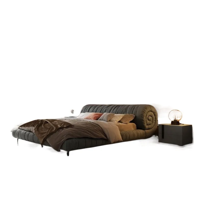 

Technology cloth master bedroom double bed modern simple wabi-sabi wind tatami