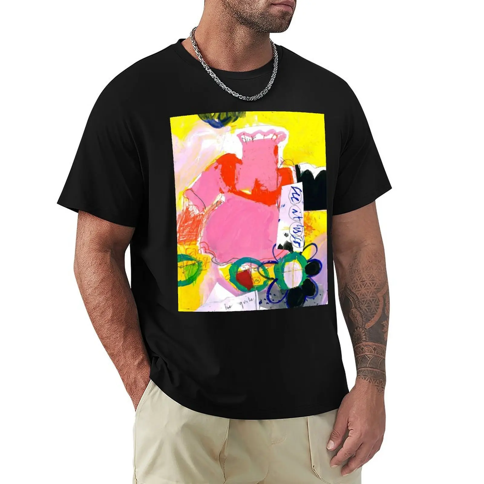 

i am quite silly....sometimes T-Shirt street wear Luxury man oversized graphic tee mens t shirts pack