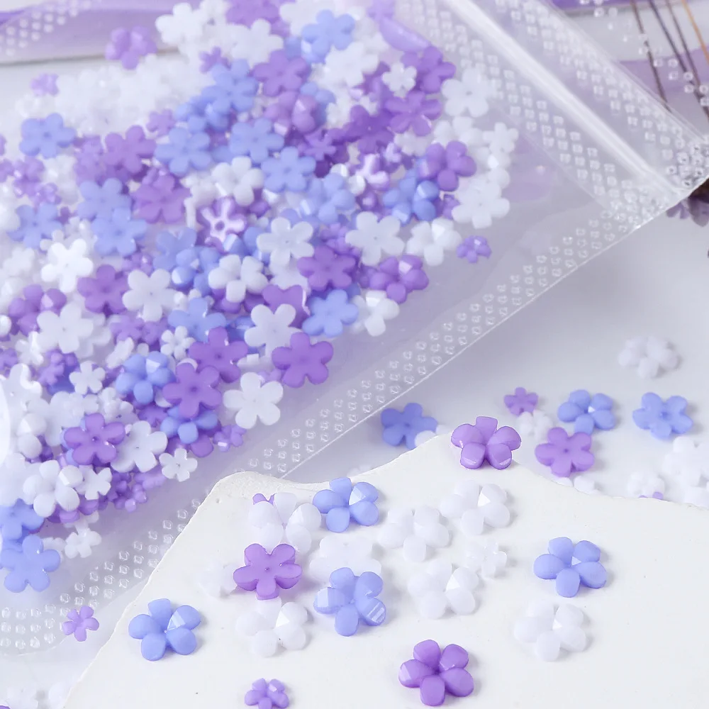 

Pentapetal Flower Flower Nail Decorations DIY Nail Art Manicure Accessories Flower Nail Accessories Nail Supplies Purple