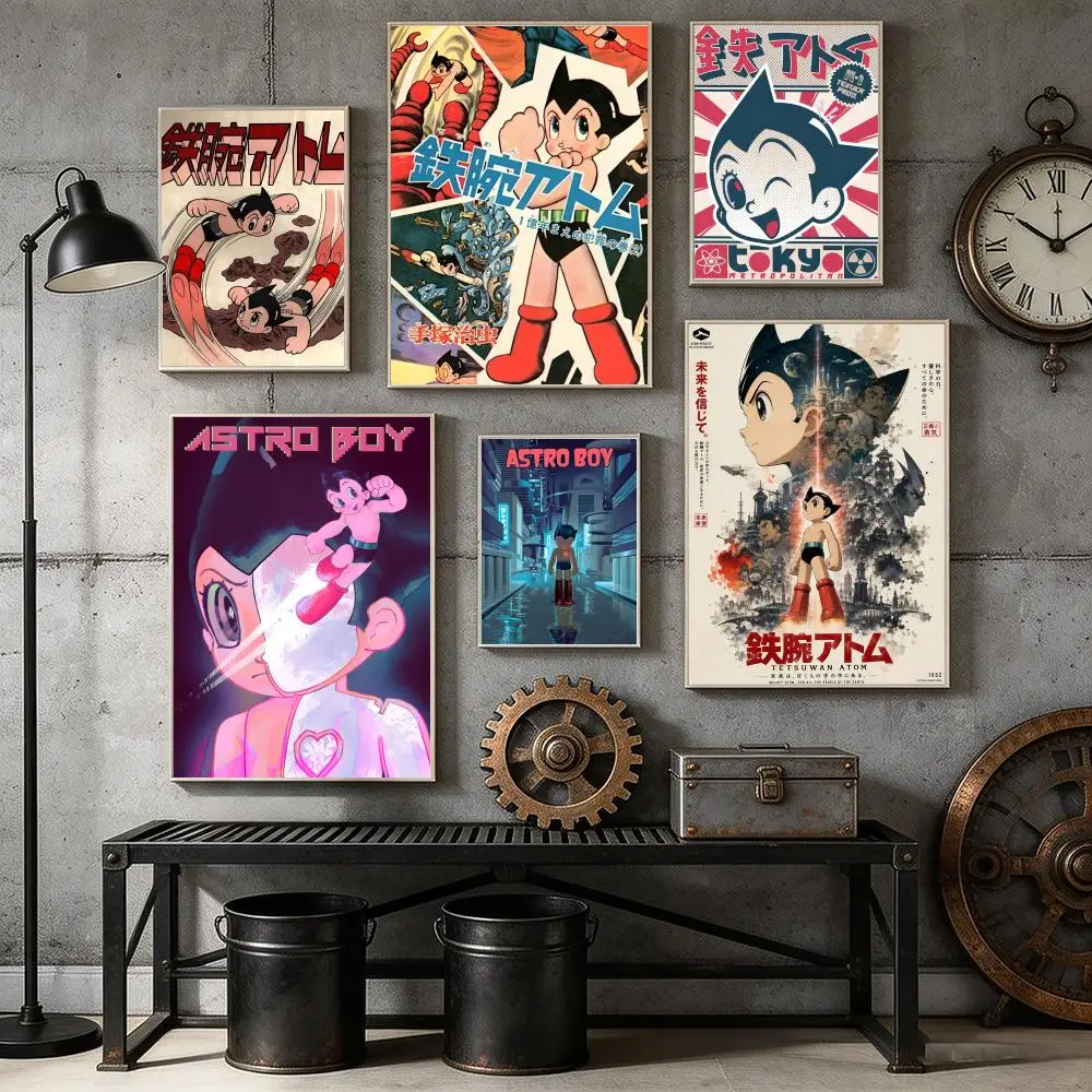 M-Mighty Atom Anime Painting Calligraphy Canvas Poster Bedroom Living Room bar Hallway House interior Wall Decor