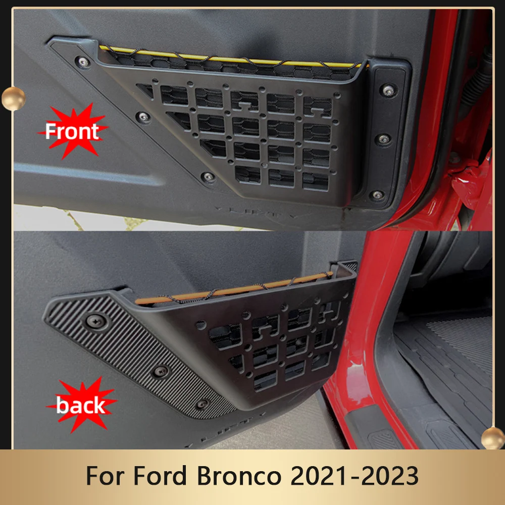 

Front Door Storage Pockets Door Side Organizer Box For Ford Bronco 2021 2022 2023 2/4 Door Car Accessories Interior Decoration