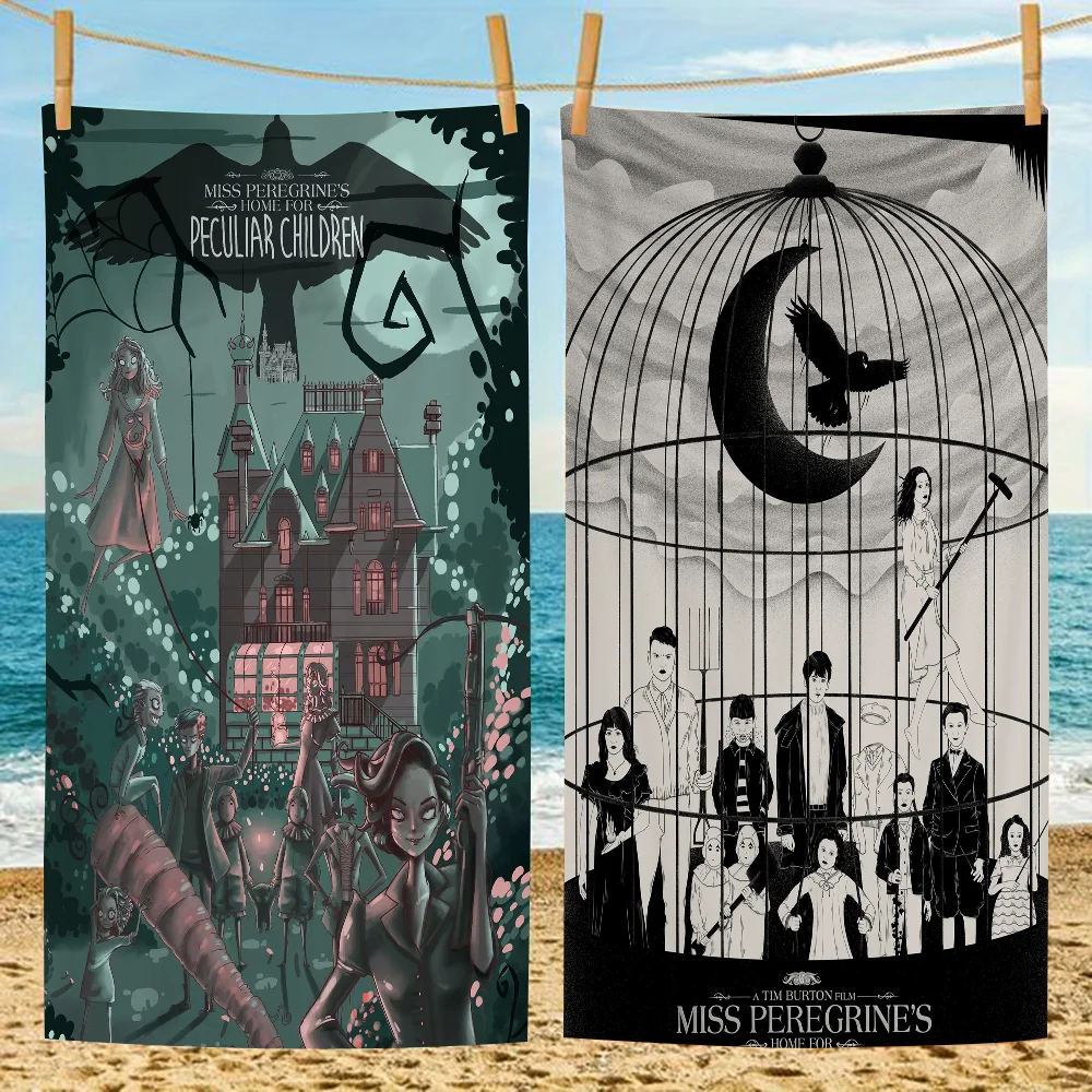 

Miss Peregrine's Home For Peculiar Children Beach Towel Cartoon Summer Kids Large Bath Pool Beach Towel Microfiber Absorbent