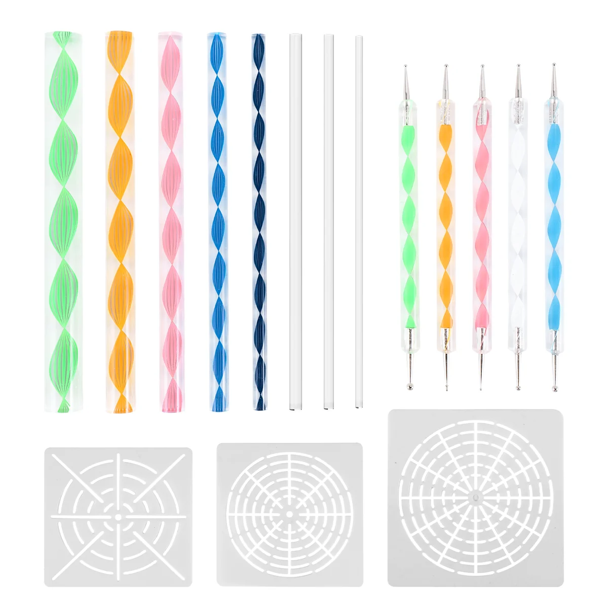 16 Pcs Mandala Dotting Tools for Painting Rocks Mandala Stencils Kit Ball Stylus Clay Sculpting Carving Tools