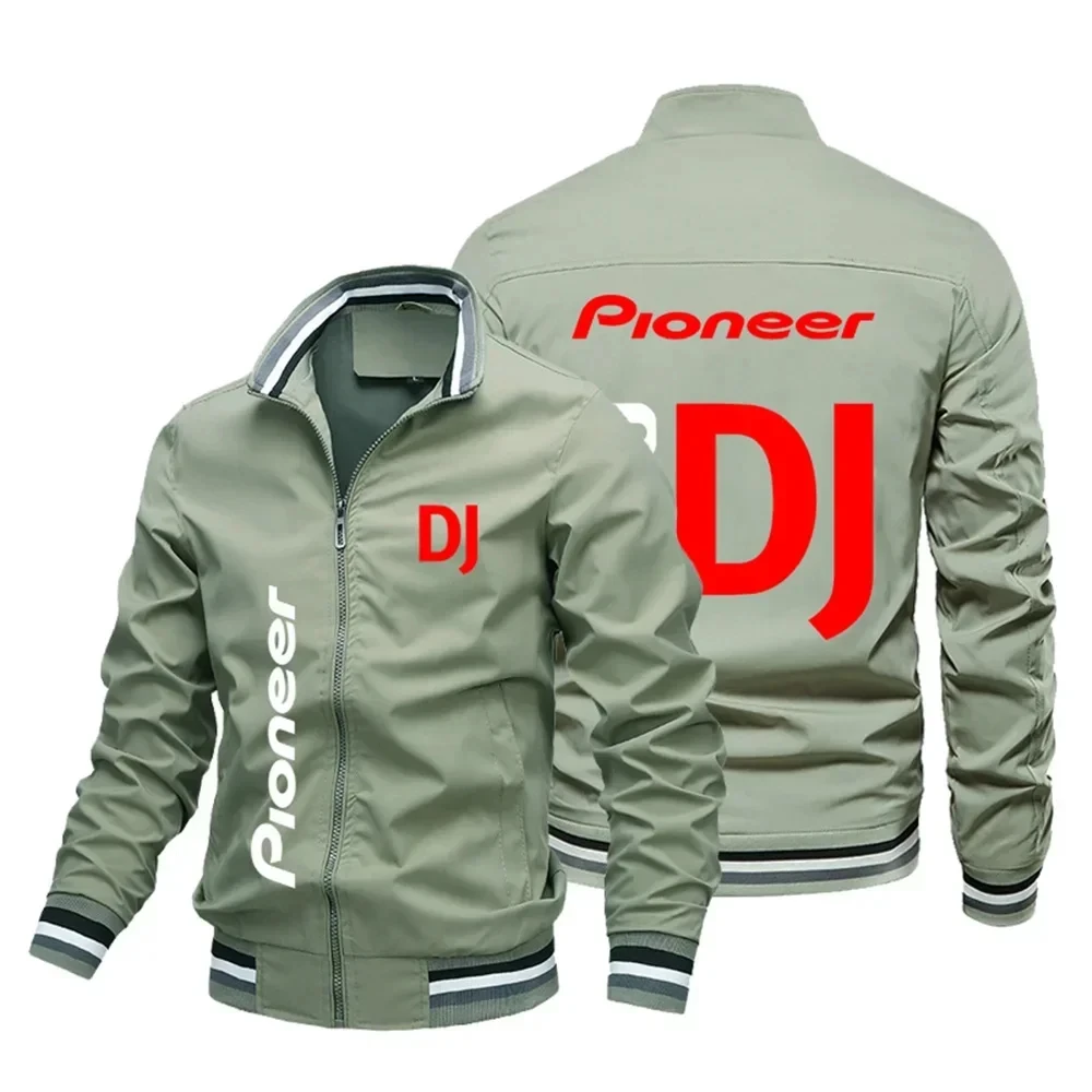 Four season hot selling music festival baseball jacket pioneer DJ print logo jacket men\'s and women\'s oversized pilot jacket