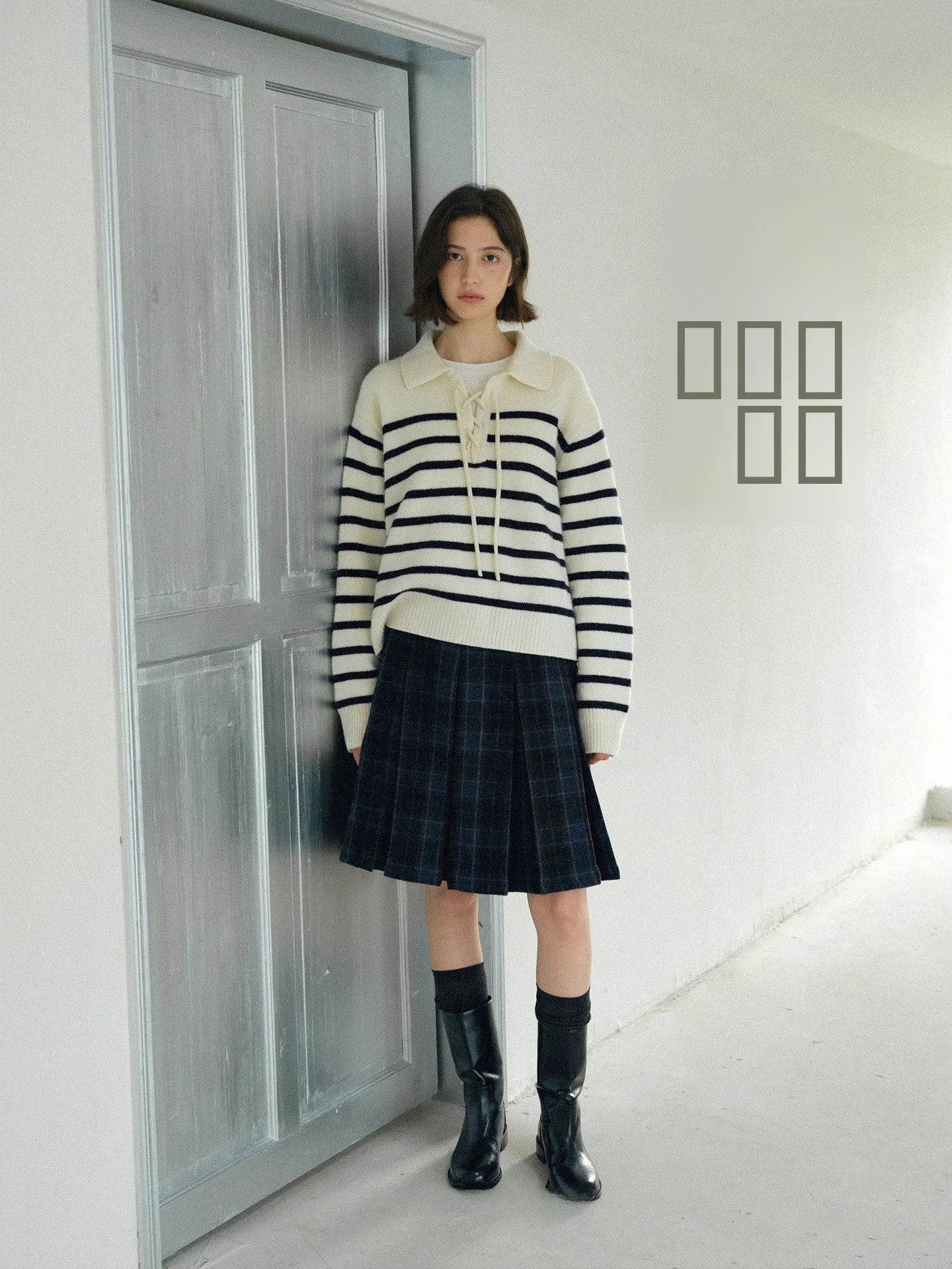 

Юбка Niai из 100% шерсти, утепленная, фланелевая, в стиле ретро, в клетку, со средней талией, А-силуэт, женская, повседневная, в студенческом стиле