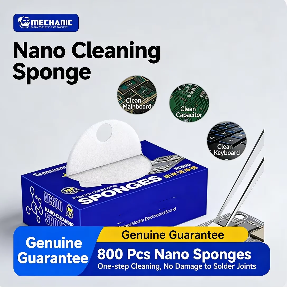 MECHANIC NC800 800PCS LCD Screen Nano Cleaning Sponge No Residue Cellphone PCB Motherboard Back Glass Camera Dust Cleaning Tool