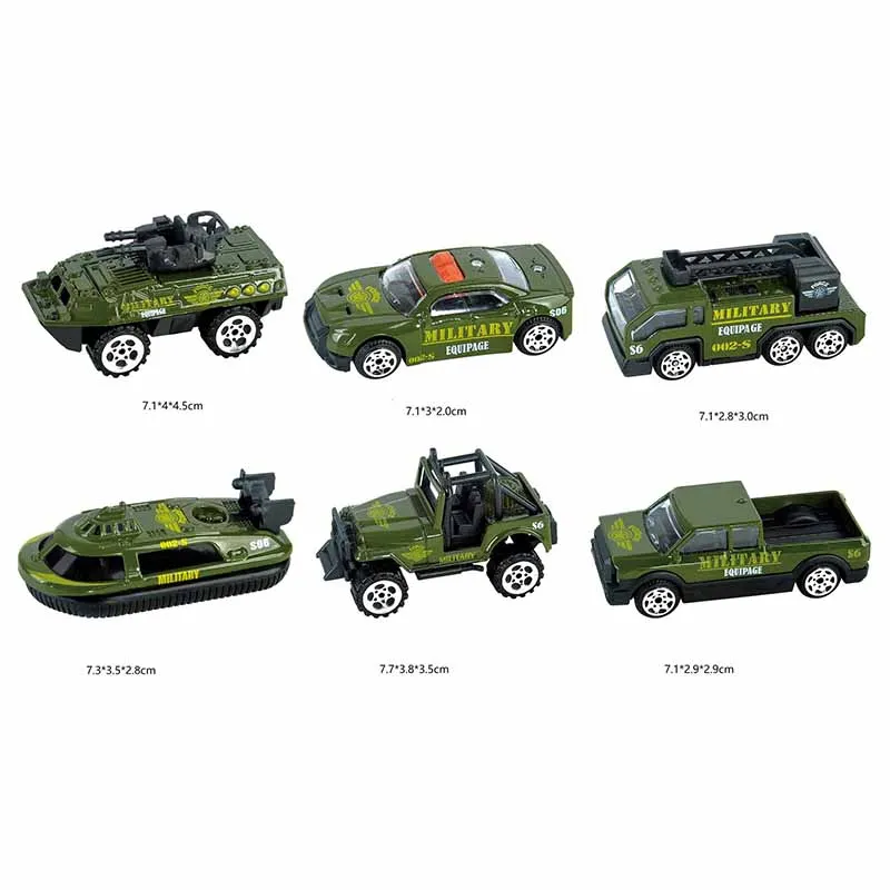 Simulation 1:64 Mini Alloy Camouflage Military Vehicles Fire Truck Police Car Sports Car Toy Model Desktop Ornament Boy Gifts