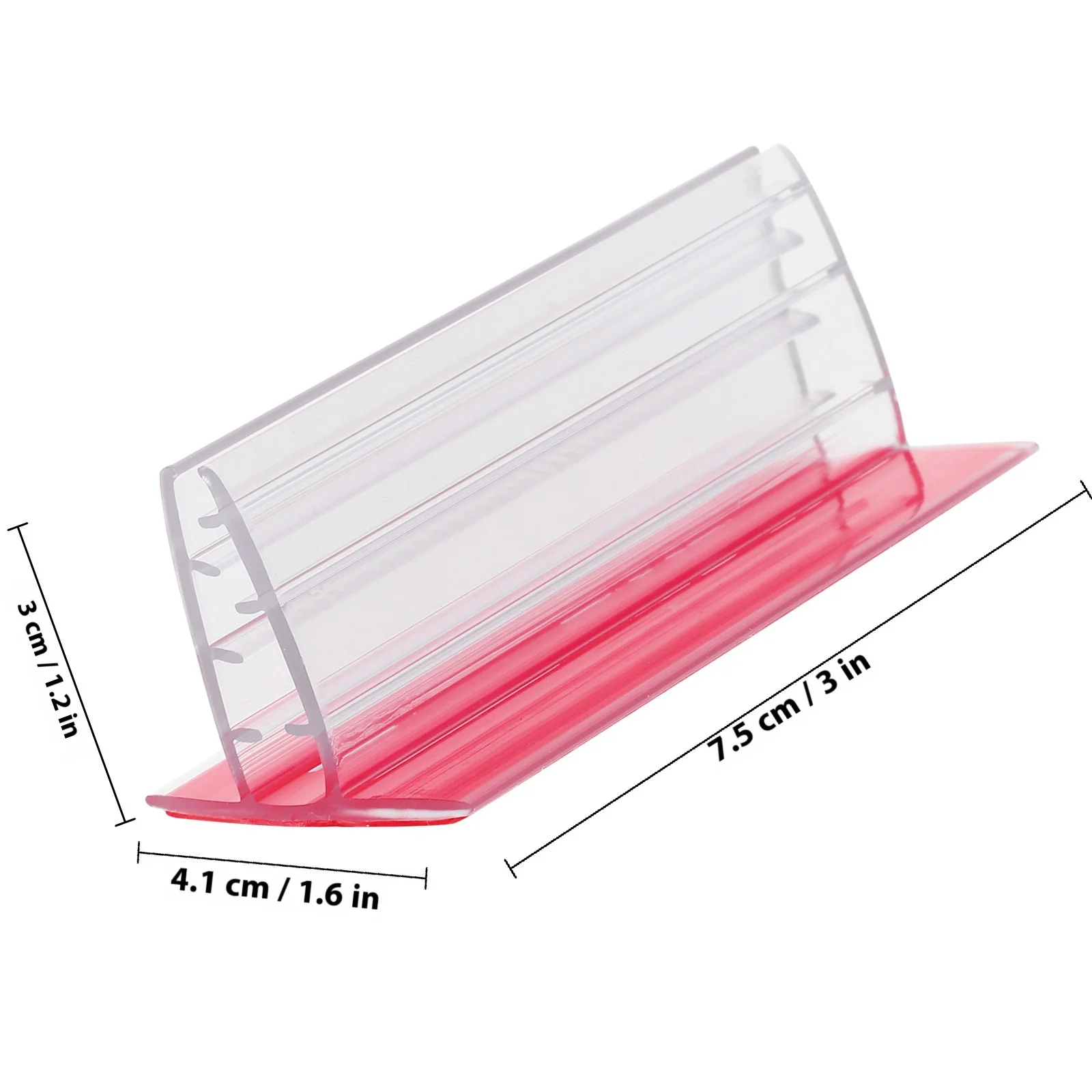 12 Buah Penyangga Panel Mini Transparan Perekat untuk Dekorasi Meja, Nomor Meja, Label Nama, Menu, dan Pelindung Display
