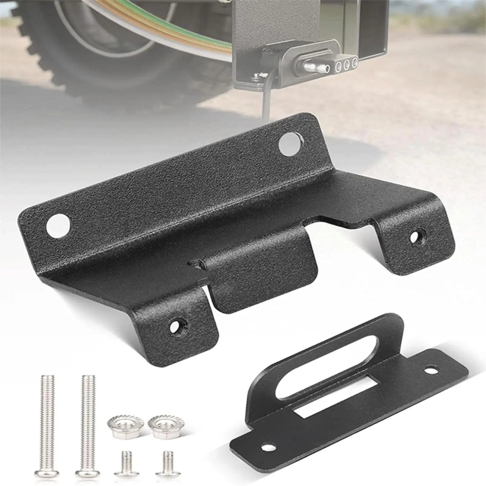 

Trailer Wiring Mounting Brackets Plug Heavy-Duty Stand Trailer Plug Bracket For Garage Rv Car Replacement Vehicle Standard 4-Pin