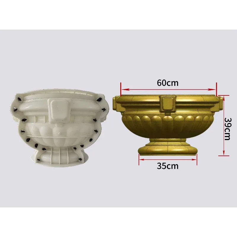 European flower pot mold garden decoration ABS plastic flower pot courtyard concrete villa