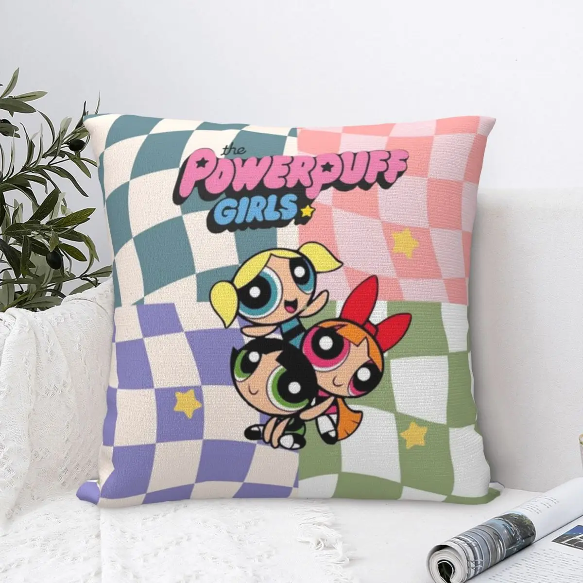 

Украшения для дома, наволочка с рисунком Powerpuff, наволочка на молнии, разные размеры