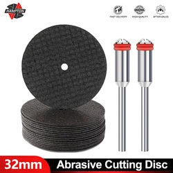 Abrasive Cutting Disc 10-102pcs Dremel Accesories 32mm With Mandrels Grinding Wheels For Metal Cutting Rotary Tool Saw Blade
