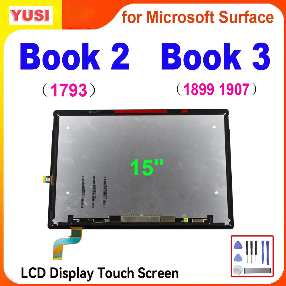 Pantalla LCD de 15 "AAA + para Microsoft Surface Book 2 Book 3 15" 1793 1899 1907 pantalla táctil digitalizador montaje reparación de repuesto