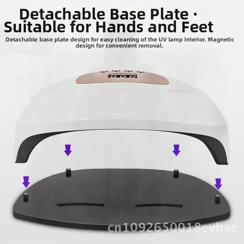 Handfototherapie nagellamp X8 MAX Krachtige 220W niet-zwart UV-manicurelamp voor nagelverzorging Goudkleur