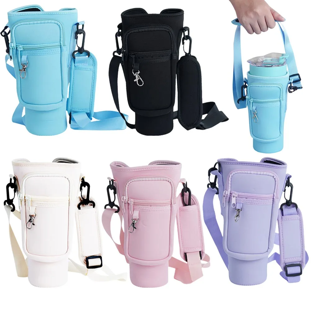 40oz Water Bottle Crossbody Bag For Stanley Quencher Vacuum Cup with Adjustable Strap Outdoor Sport Travel Insulated Cup