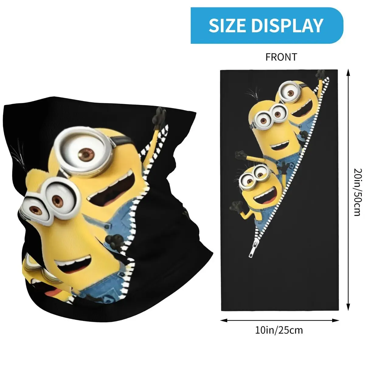 M-Minions Little Yellow Man Bandana Retro จักรยานหน้ากากวิ่งท่องเที่ยว Windproof Balaclava Design Soft WARM Face Mask