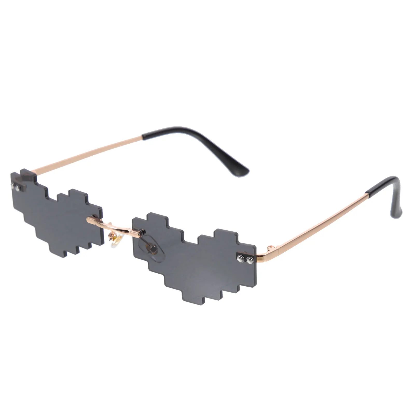 

1 Pair Loving Heart Shape Rimless Sunglasses Fashion Uv Protection Photo Prop Party Accessories Frameless Fun Chic Glasses For