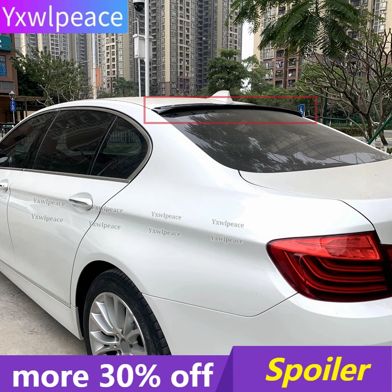 

For BMW F10 5 Series 528i 535i 550i 2011-2017 ABS Glossy Black/ Carbon Fiber Look Rear Window Roof Spoiler Body Kit Accessories