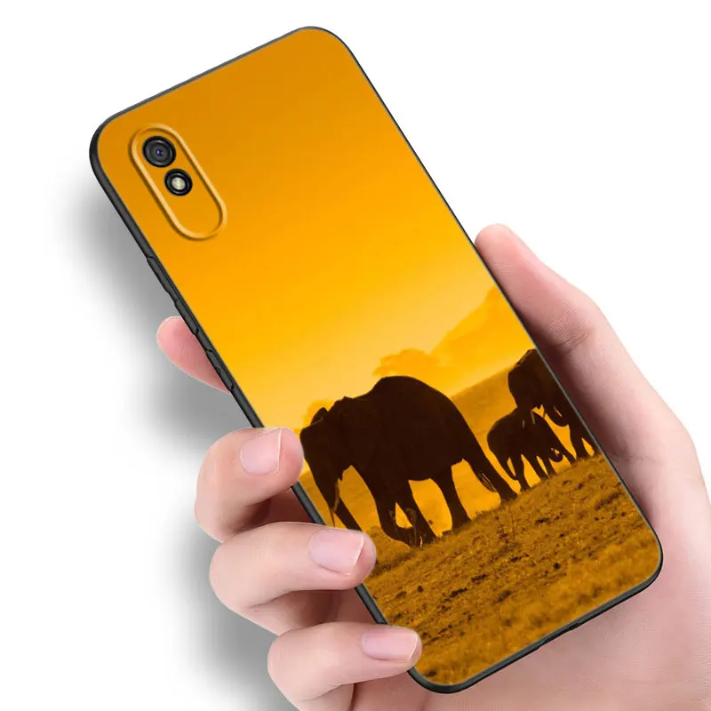 Animal Elephant Baby Phone Case For Xiaomi Redmi 7A 8A 9A 9C 9i 10A 10C K20 K40 Note Mi 9T Pro A2 8 9 SE Lite A3 Mix3 6X Cover