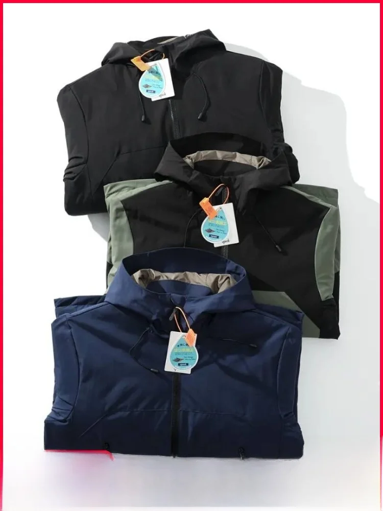 

Men's Outdoor Casual Cotton Jaet Ba 80 Du down Splicing Waterproof Windproof Winter Warm All-Match Hooded Polyester Fiber