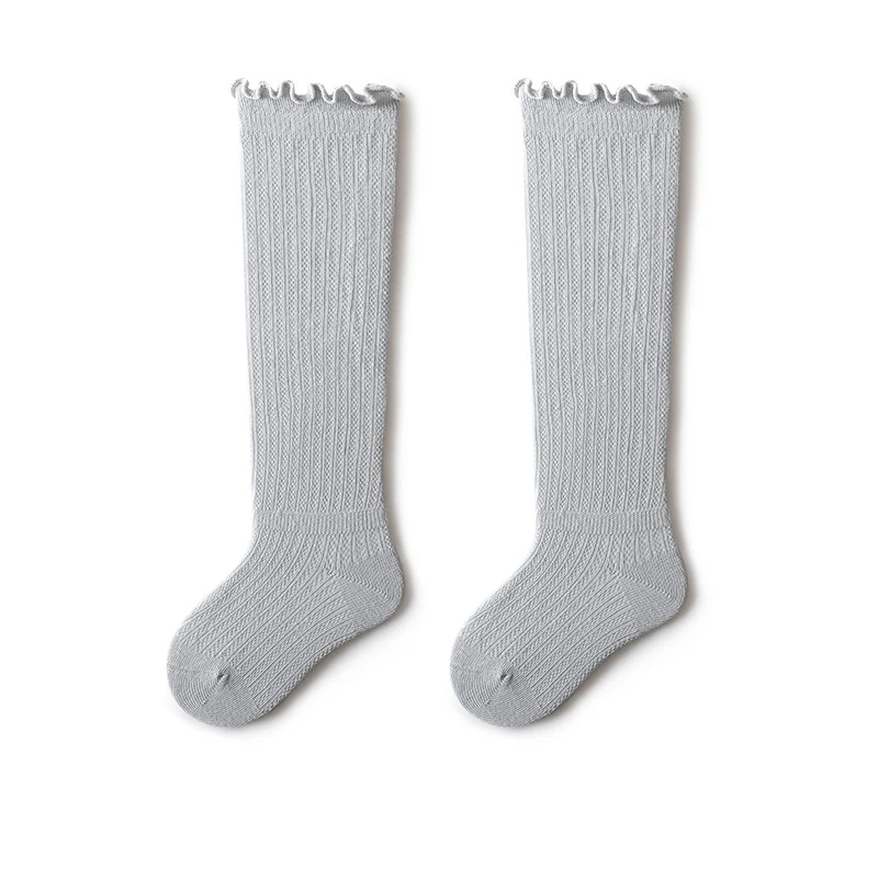 Chaussettes d'Été pour Bébé Fille et Garçon, en Coton Doux, sulf, Espagnoles, à Hauteur du Genou, à Volants