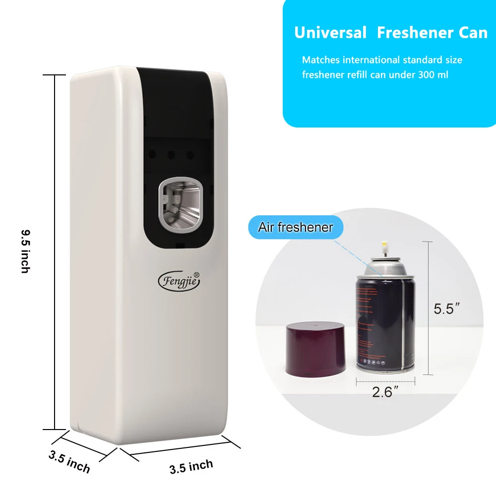 Automatic Air Freshener Spray Dispenser, Wall Mount, Free Standing Refill, Refill Fragrance for Home, Room, Office, Hotel,white