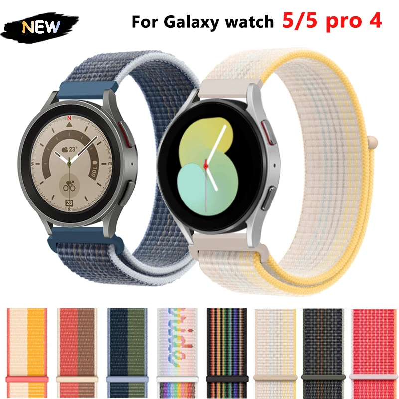 

20mm Nylon Band For Samsung Galaxy Watch 5/pro 45mm 44mm/active 2/22 bracelet huawei gt 2/3 galaxy watch 4/Classic 46mm 40 strap