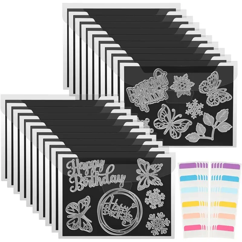 

Магнитные листы для хранения вырубных форм AUAU, 20 двусторонних магнитных листов + 20 пакетов для хранения вырубных форм для изготовления открыток