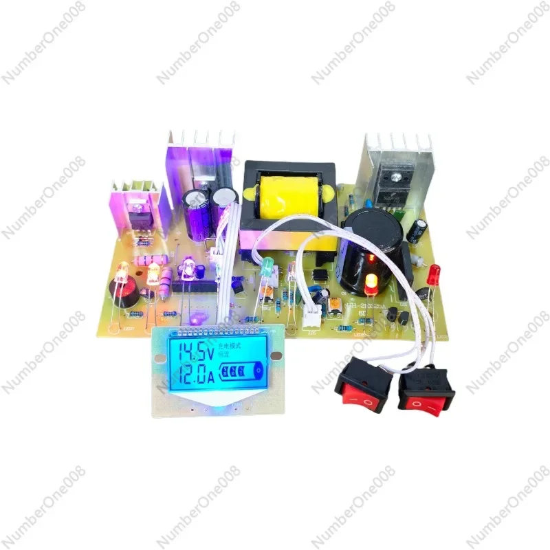 Car Battery Charger High Power Circuit Forklift Battery LCD Charging Board 12v24v Automatic Identification