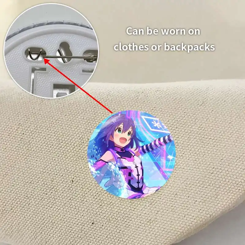 Broche Soft Button Badge de Personagem de Anime, Cosplay de Mochizuki e Anna, Lapela de Jogo, Periféricos âncora, 58mm, Aluno dos Desenhos Animados