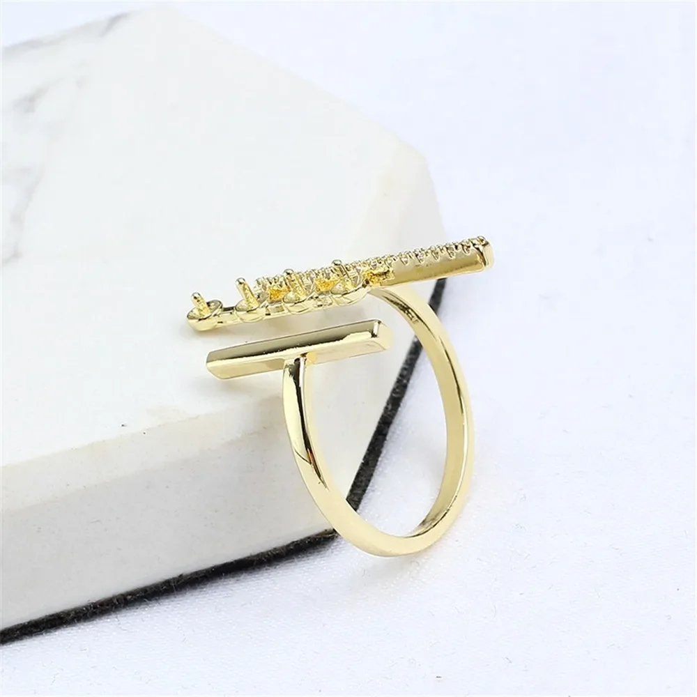 

Adjustable Gold Plated Pearl Ring Settings Findings & Accessories - for Jewelry Making Bulk Wholesale Craft Supplies 3-4mm