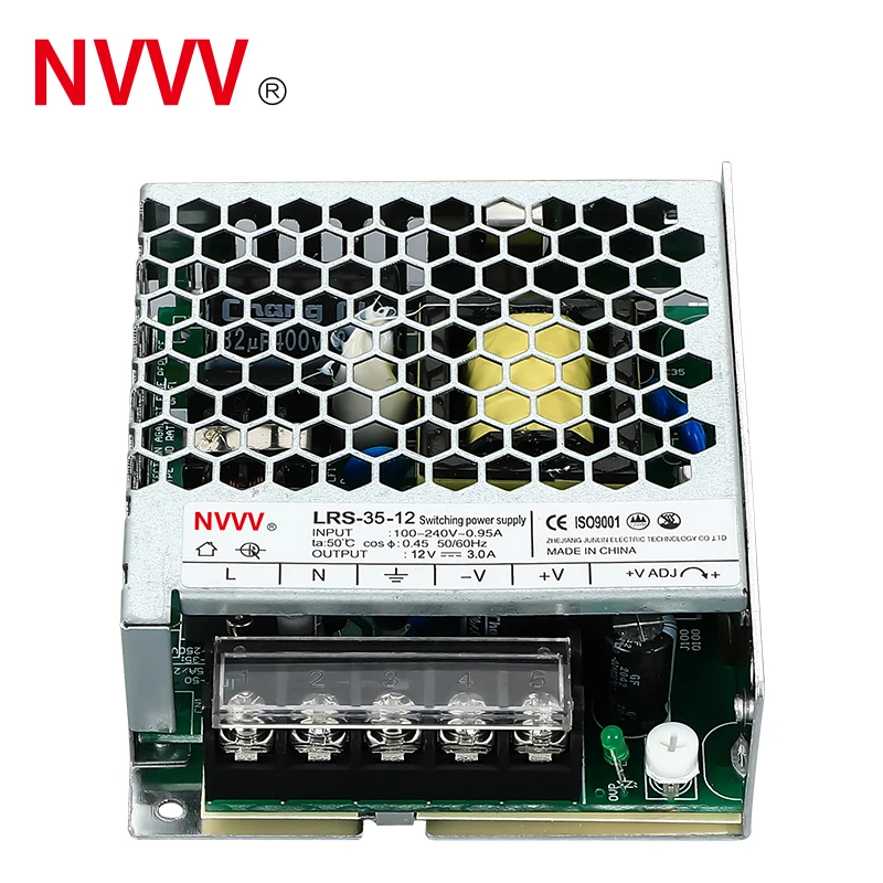 NVVV LRS Series Ultra-Thin Switching Power Supply 24V 12V Volt Power Supply AC to DC 12V 24V Voltage Stabilizer Transformer