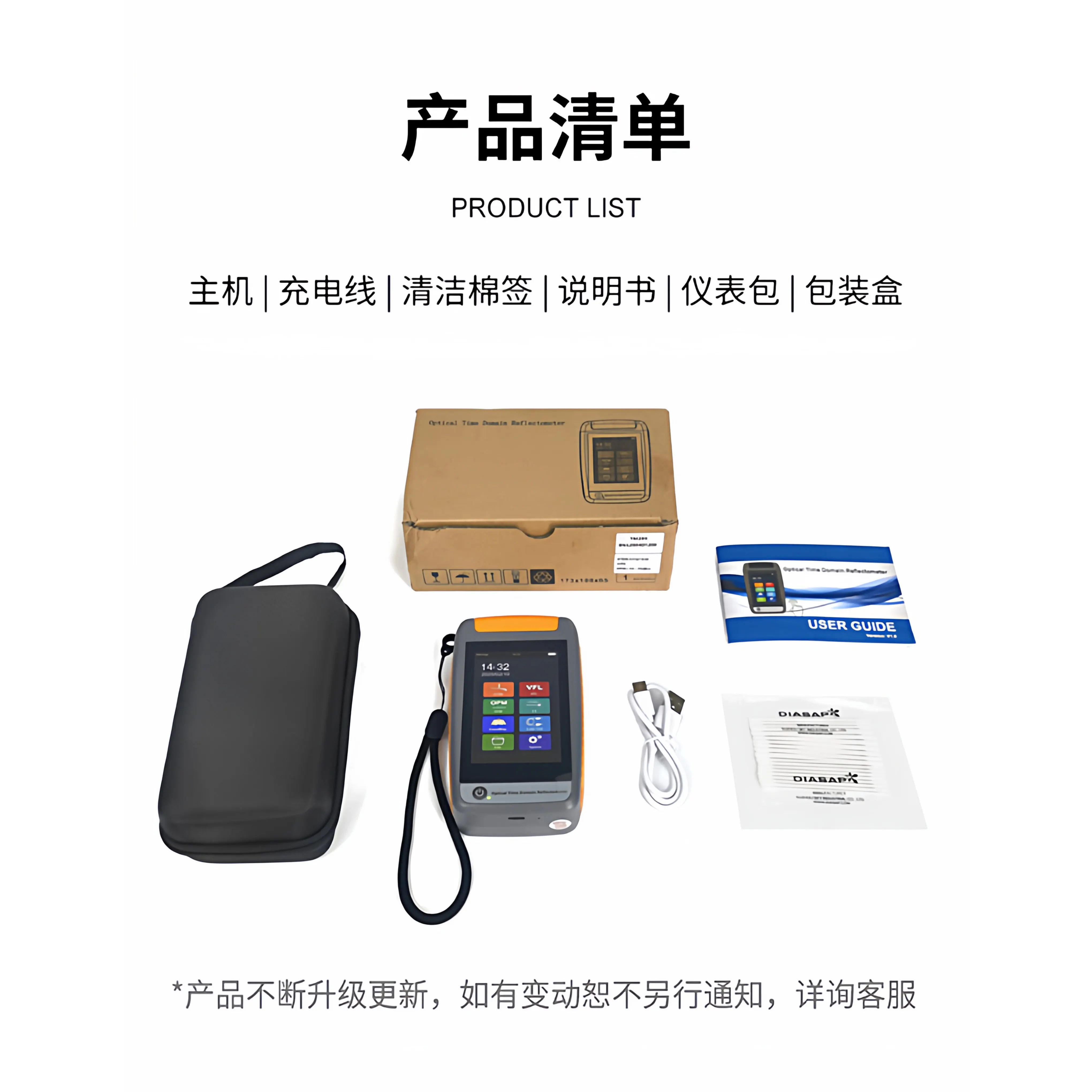 New Otdr optical time domain reflectometer splitter pon port inventory cable weak light breakpoint obstacle finder fault 1pcs