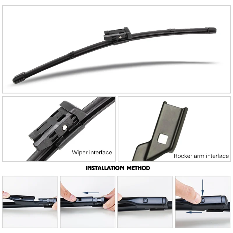 LHD Front & Rear Wiper Blades Set 24"+20"+16" For Audi Q3 8U 2011-2018 Windshield Windscreen Window Car Brushes