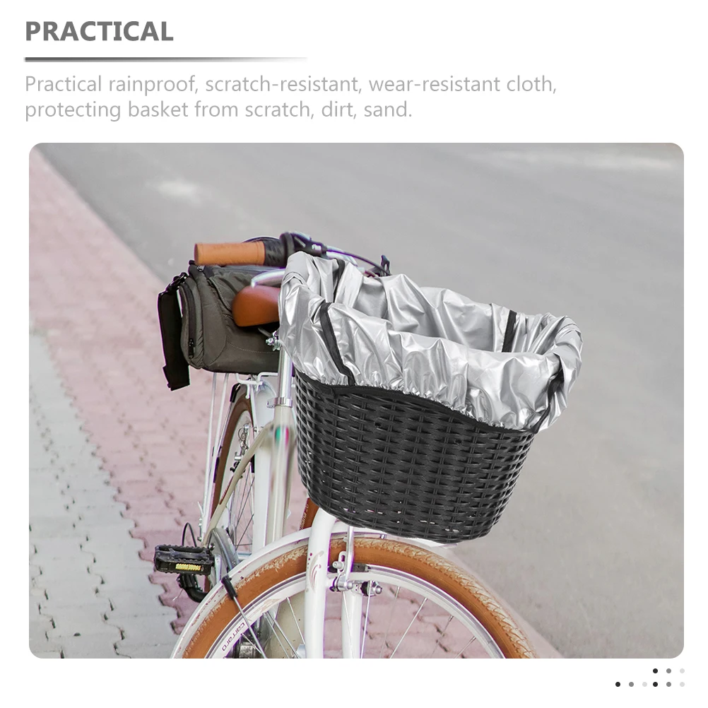 

2pcs Waterproof Bike Basket Cover Front Rear Bicycle Rainproof Dust-Resistant Cycling Liner Foldable Travel Camping Protector