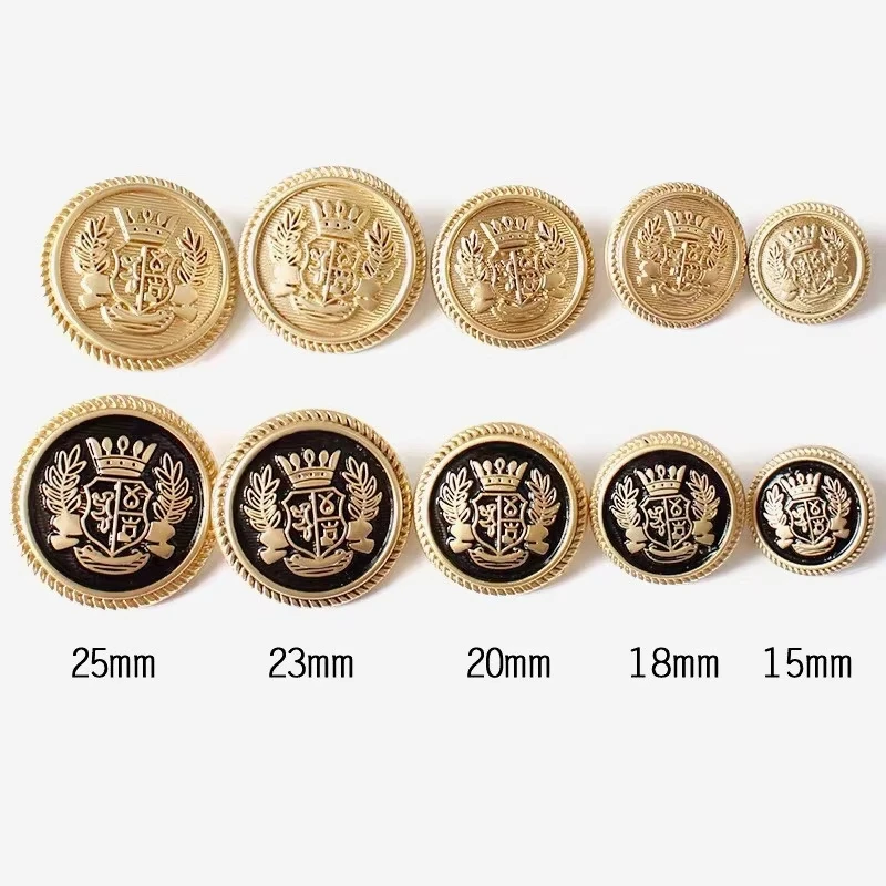10pcs Metal Buttons for Clothing Sewing Accessories and Supplies Hand-stitched Coat Jacket Buttons 20mm Clothes Buttons