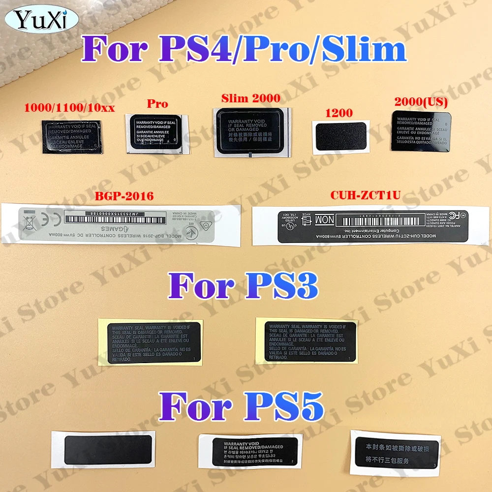 20 قطعة الضمان المضيف الإسكان ملصق ل PS4 برو سليم 1000 11XX 1200 20xx ل PS5 PS3 وحدة التحكم التسمية لواصق الختم غمبد الباركود #1
