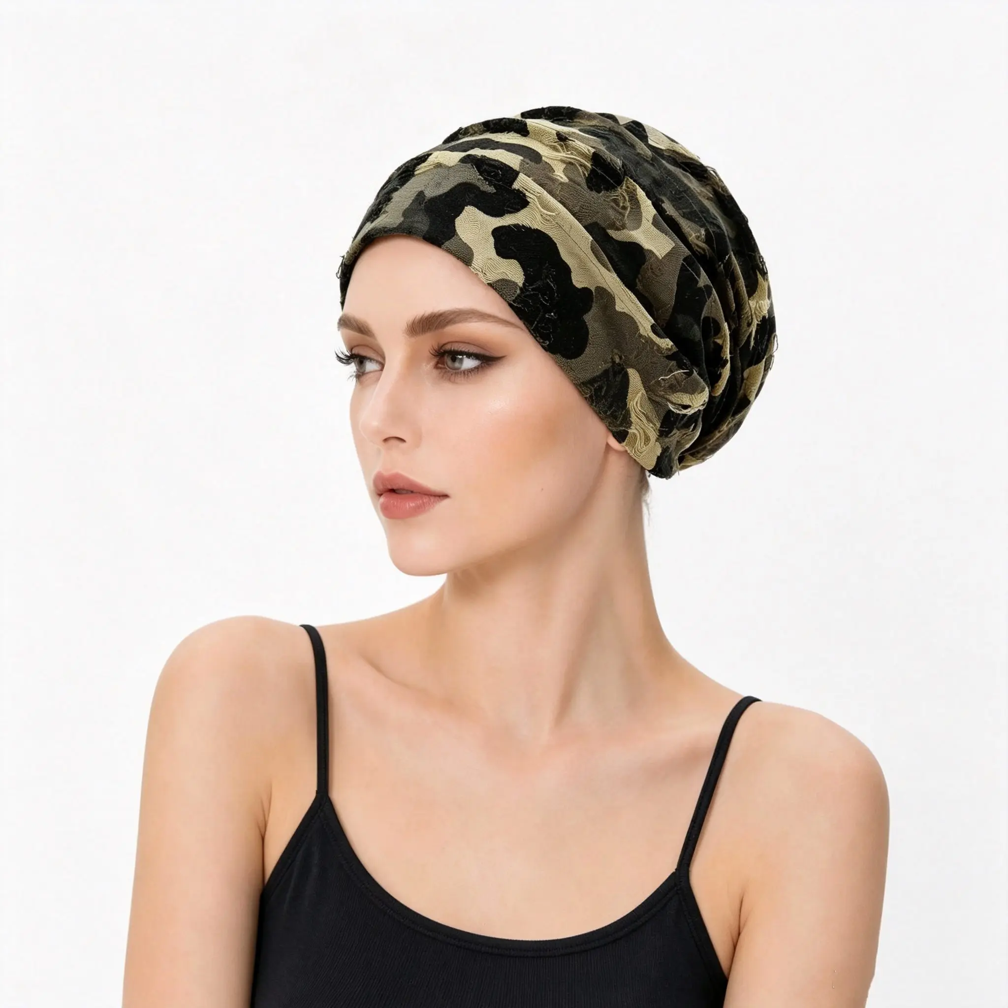2026 New Muslim Fashion Women Hijab Turban Hats Soft Strech Headscarf Trendy Print Hijabs Bandana Chemo Beanies Caps Cover