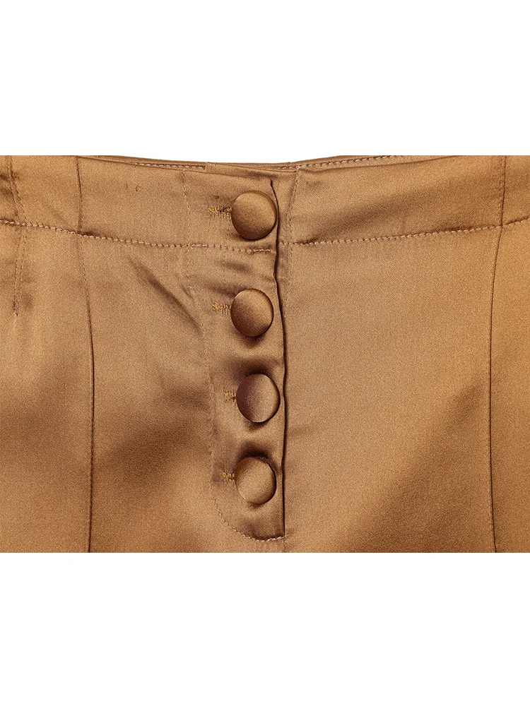 Luźne spodnie z szerokimi nogawkami dla kobiet, do biura, z kieszeniami, proste, długie spodnie, modne, wiosenne, nowe, streetwearowe, damskie spodnie do pracy.