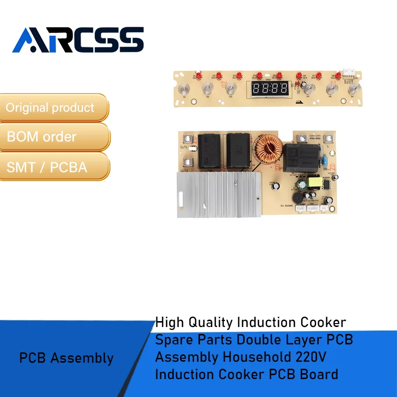 

Высококачественные запасные части для индукционной плиты, двухслойная печатная плата в сборе, бытовая печатная плата для индукционной плиты 220 В