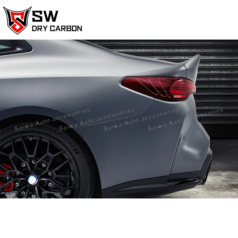 ألياف الكربون الجافة CSL نمط غطاء صندوق السيارة لسيارات BMW G80 M3 G82 M4 2021 + غطاء صندوق السيارة الخلفي سباق ملحقات خفيفة الوزن