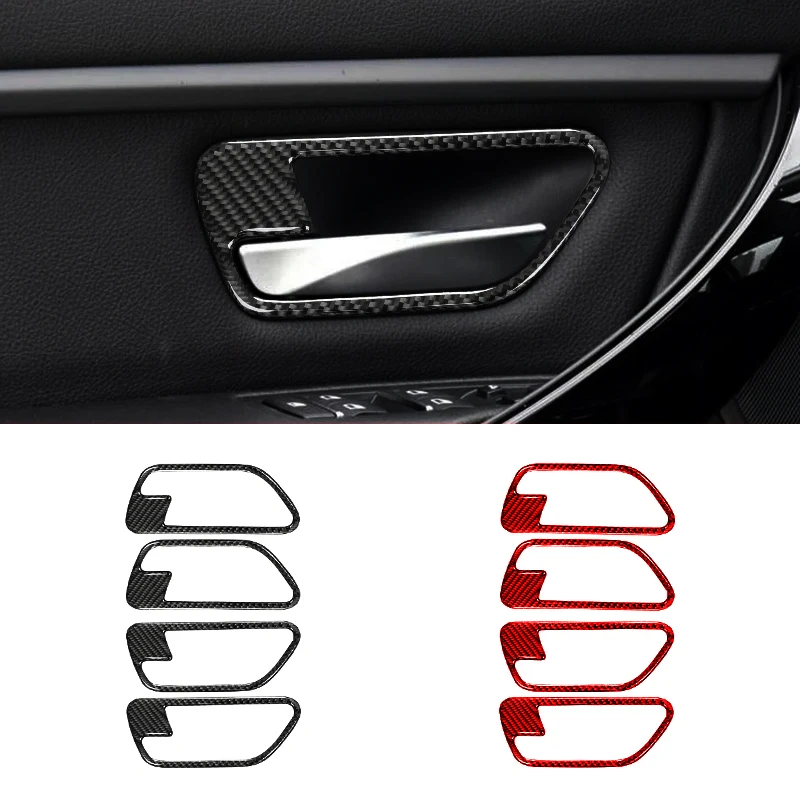 

Carbon Fiber Interior Car Door Handle Trim Frame Cover Decoration Stickers For BMW 3 Series GT F30 F34 2013-2018 Accessories